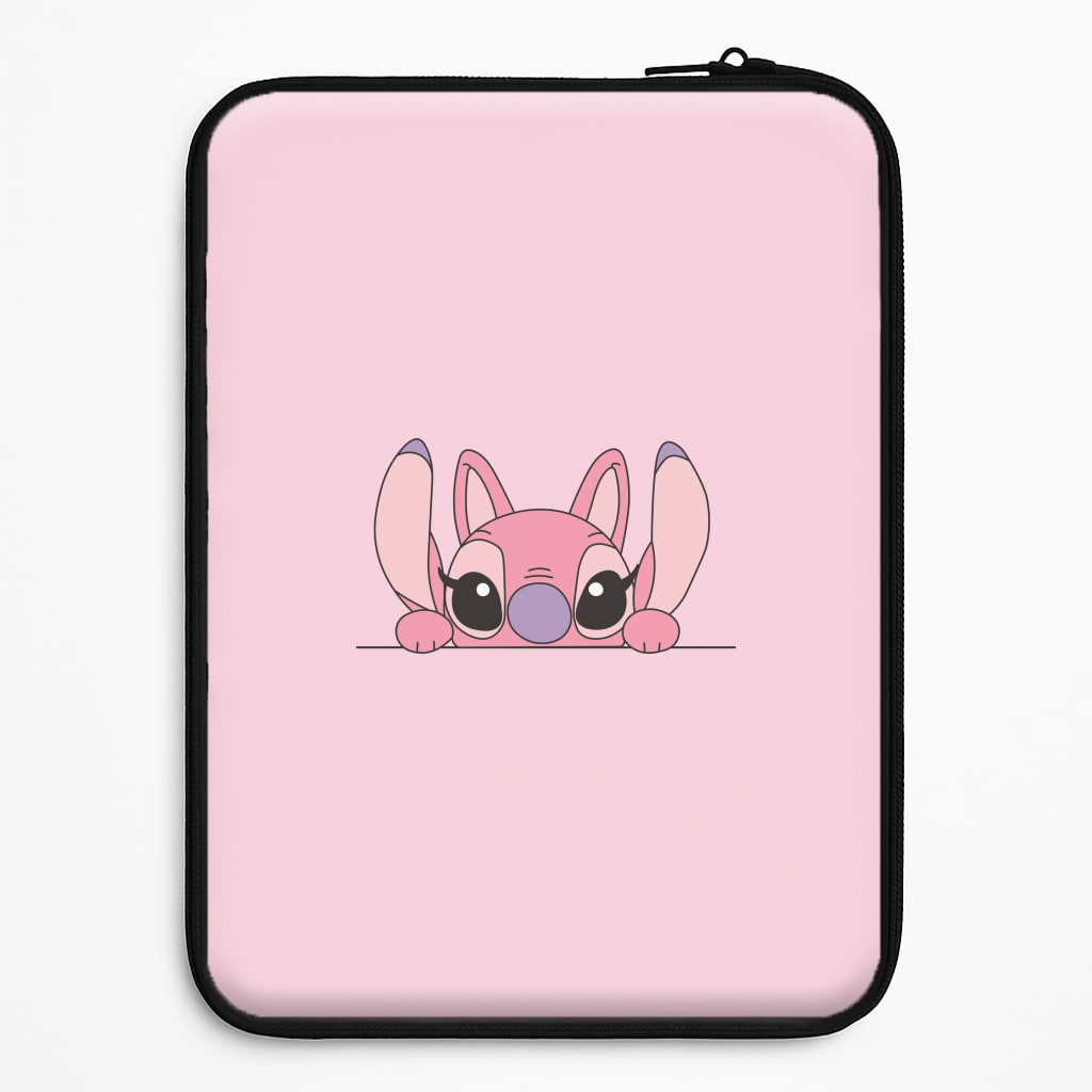 Angel Leaning - Pink Alien Laptop Sleeve