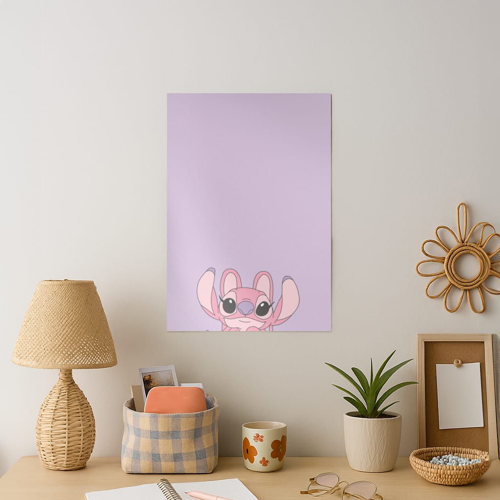 Gazing - Pink Alien Art Print