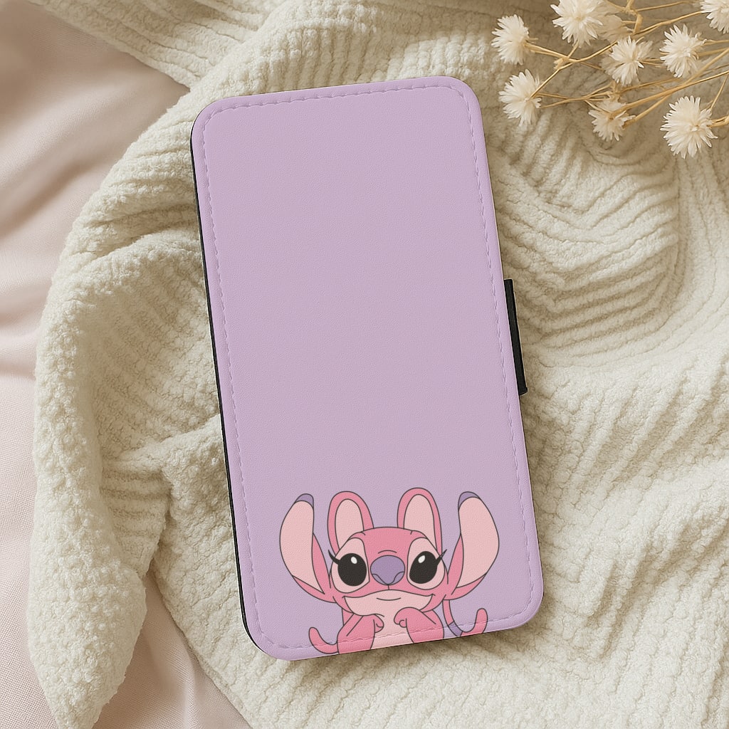 Gazing - Pink Alien Wallet Phone Case