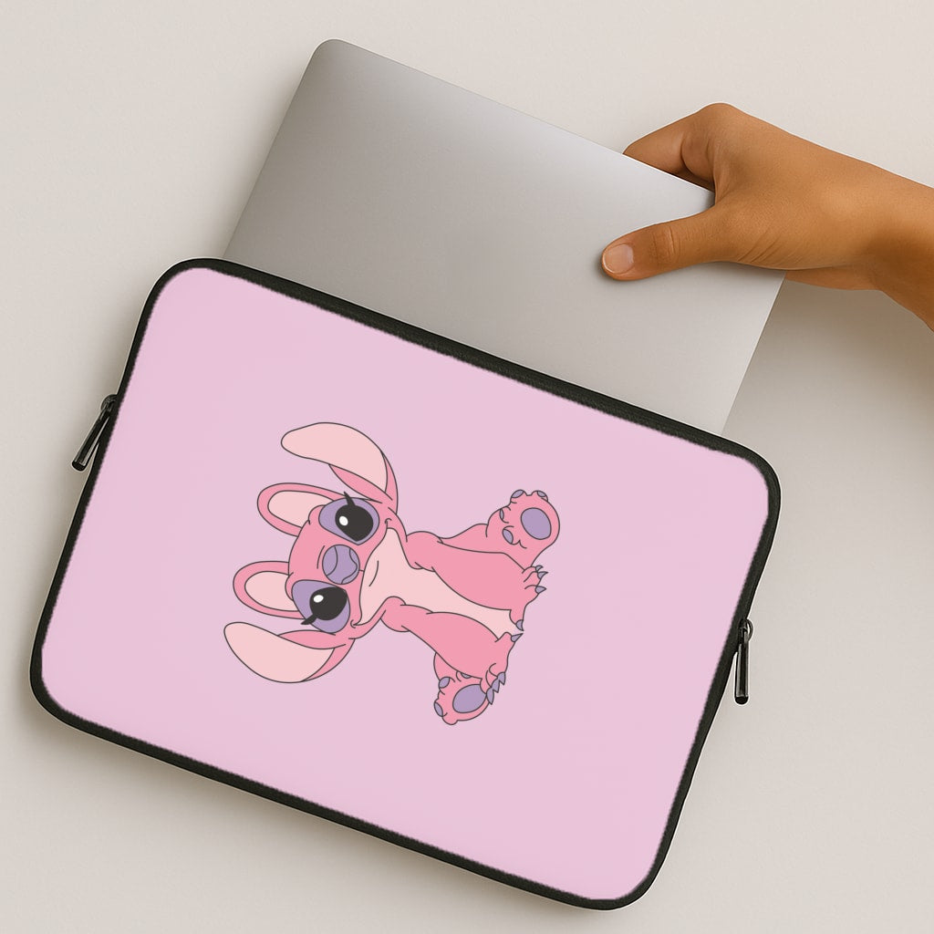 Sitting Down - Pink Alien MacBook Case