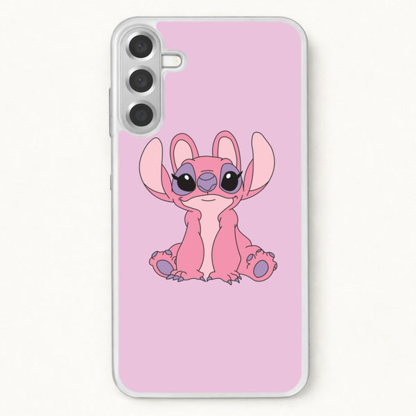 Sitting Down - Pink Alien Phone Case for Galaxy A57