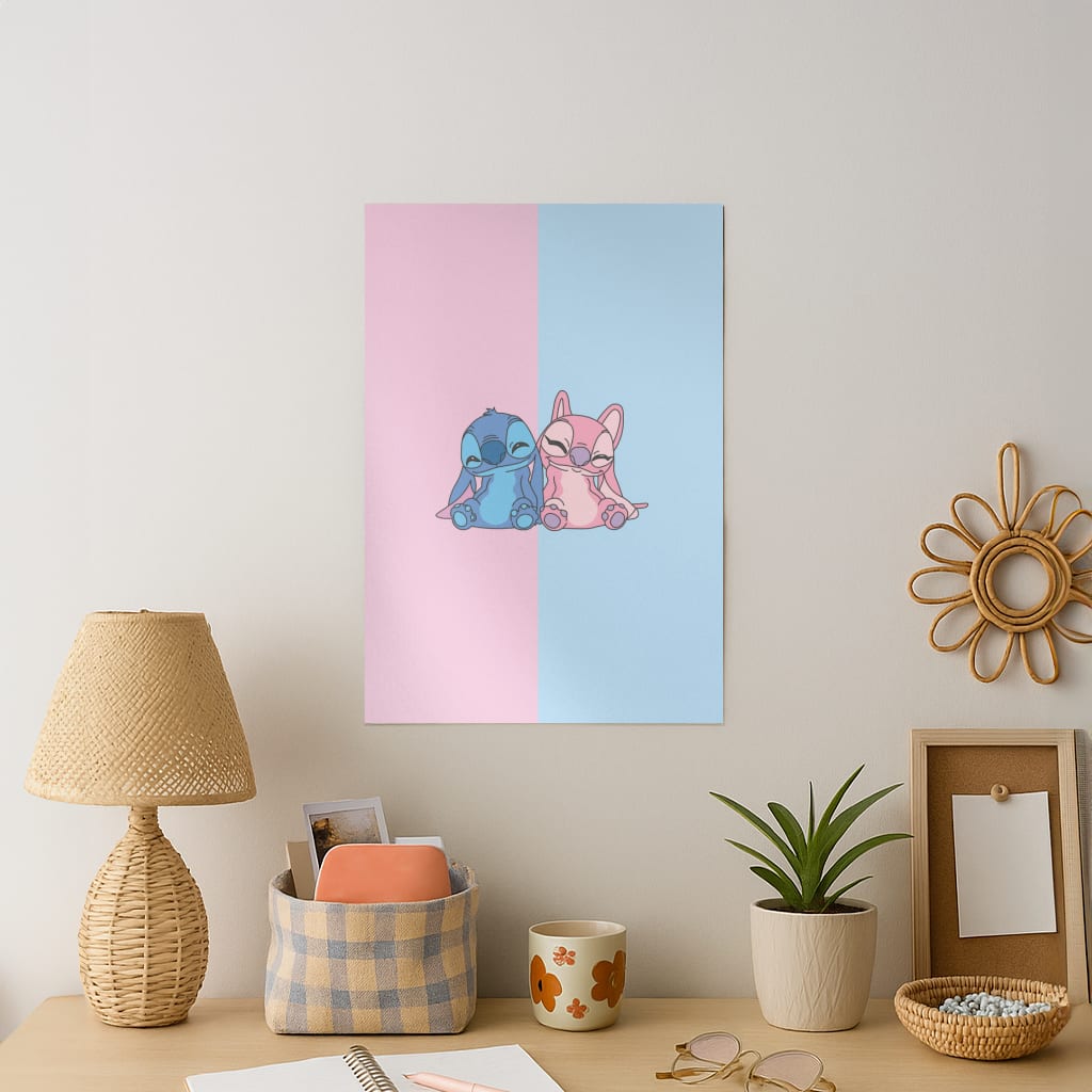 Best Friends - Pink Alien Art Print