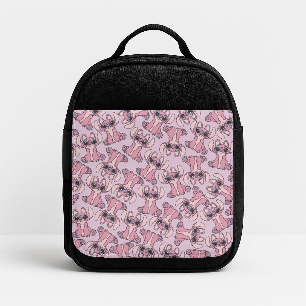 Angel Pink Alien Pattern Lunchbox