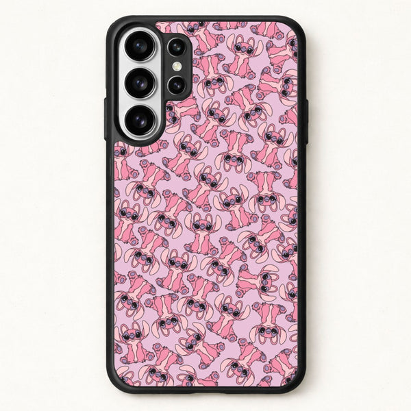 Angel Pink Alien Pattern Phone Case for Galaxy S26 Ultra