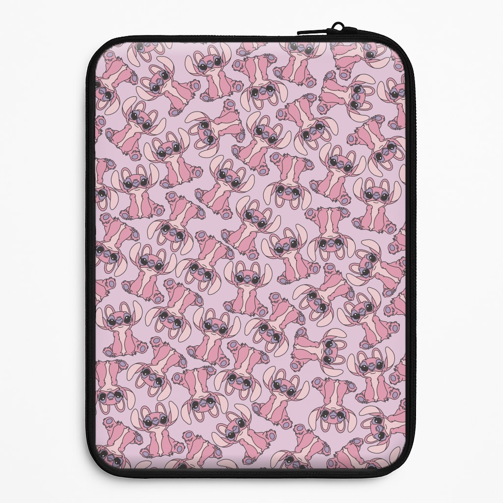 Angel Pink Alien Pattern Laptop Sleeve