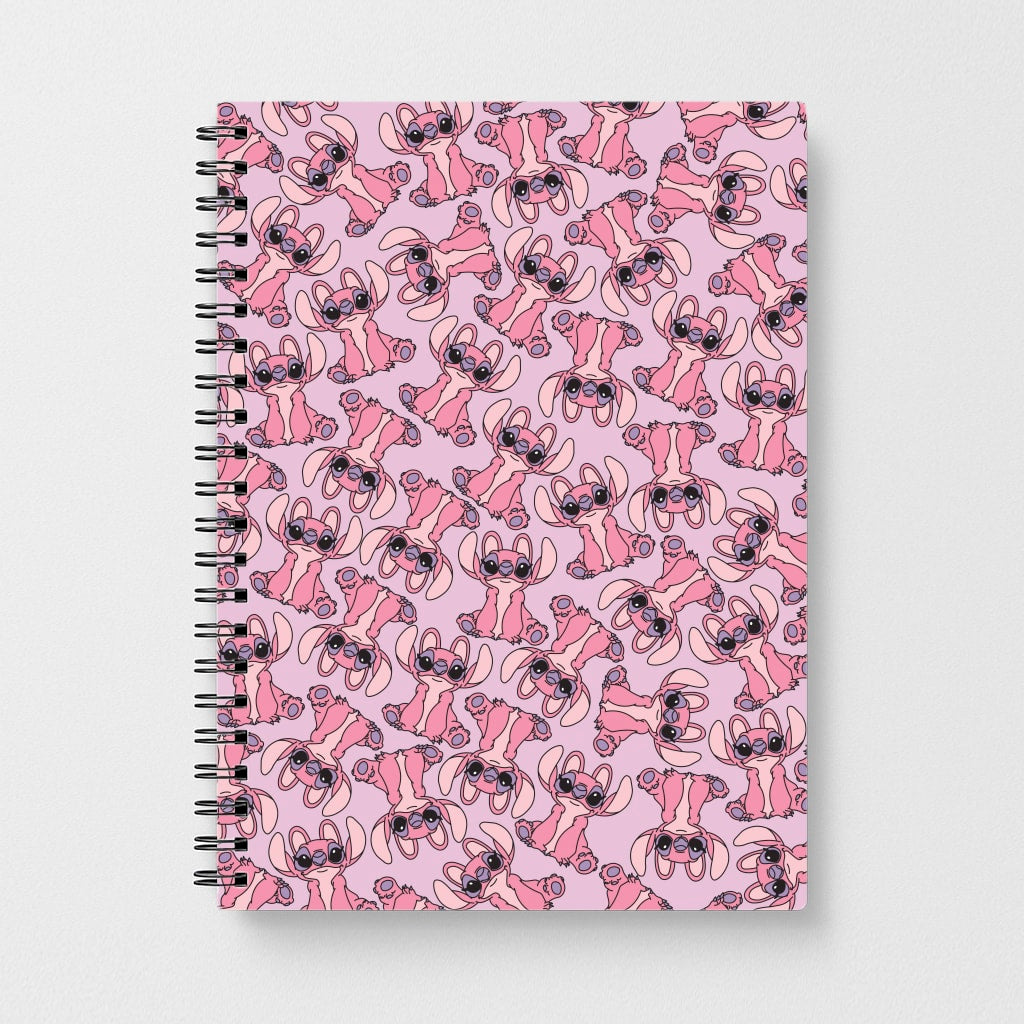 Angel Pink Alien Pattern Notebook