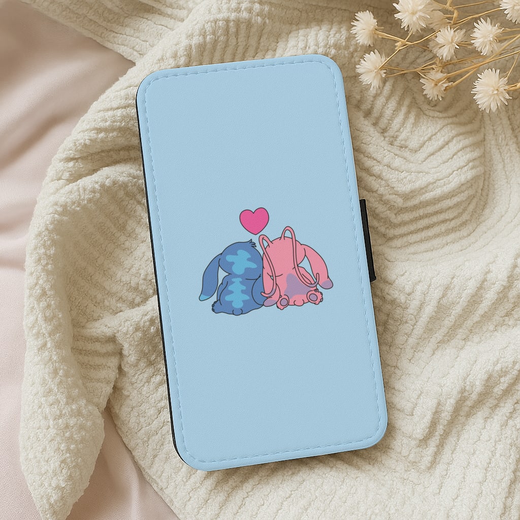 In Love - Pink Alien Wallet Phone Case