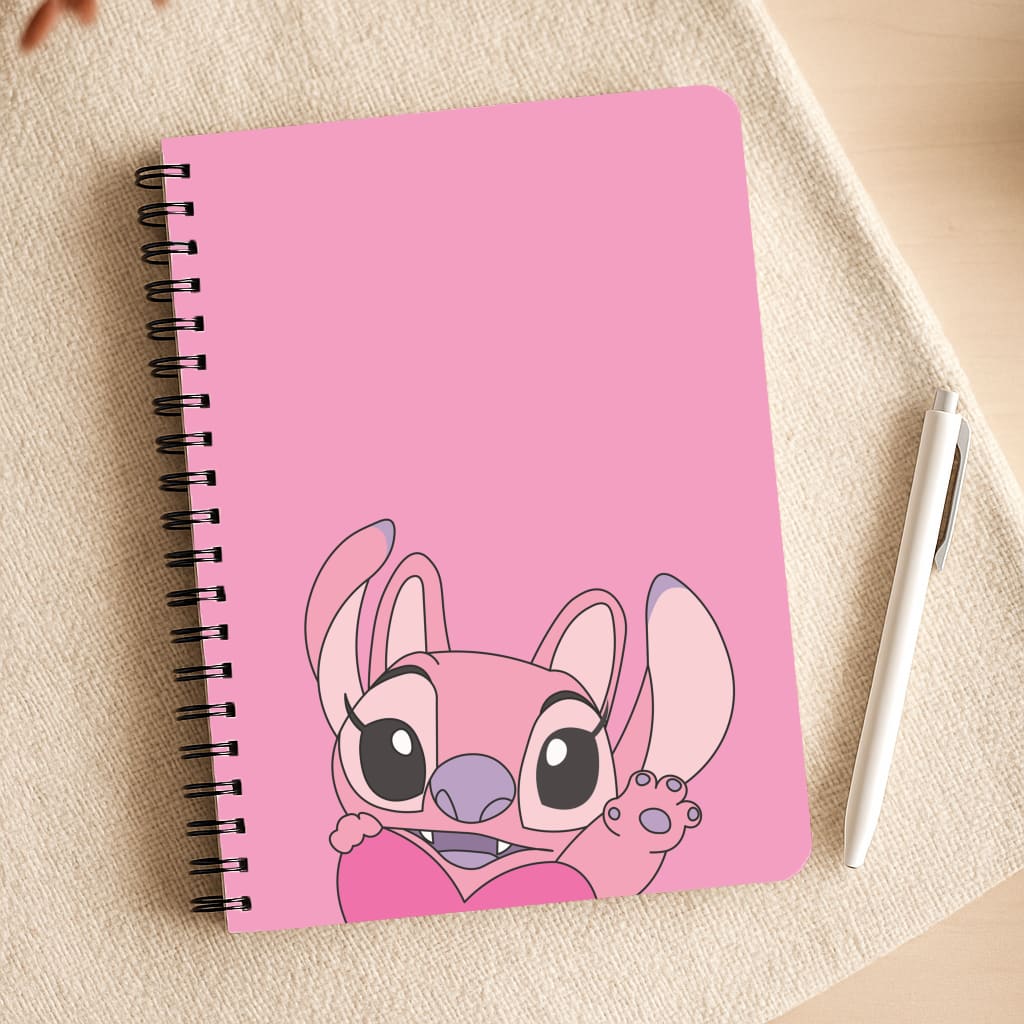 Holding Heart - Pink Alien Notepad