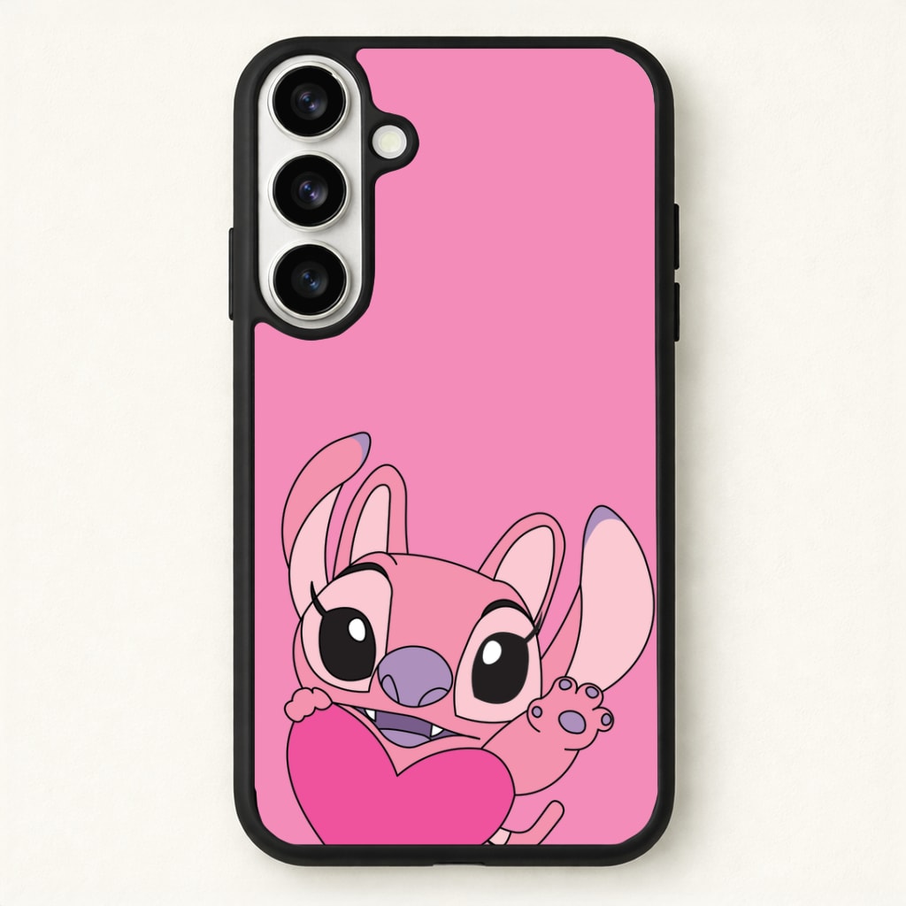 Holding Heart - Pink Alien Phone Case for Galaxy S26