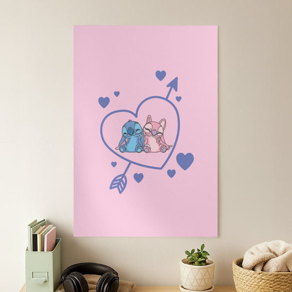 Arrow Heart - Pink Alien Poster