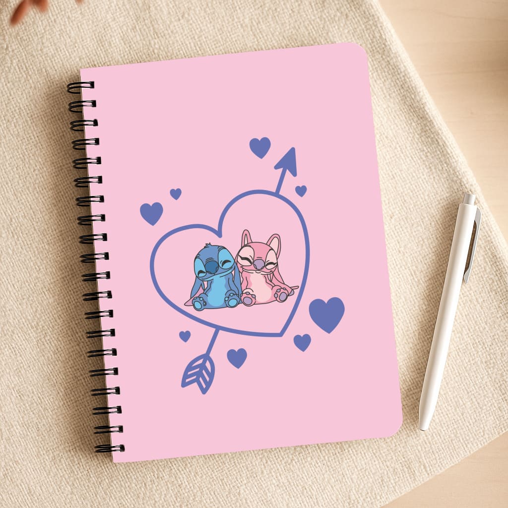 Arrow Heart - Pink Alien Notepad