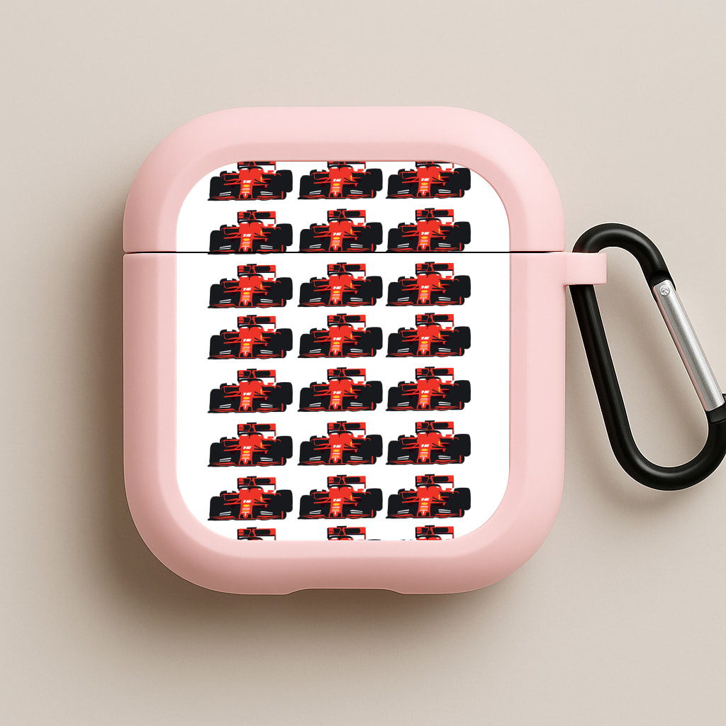 F1 Car Collage Pink AirPods Case