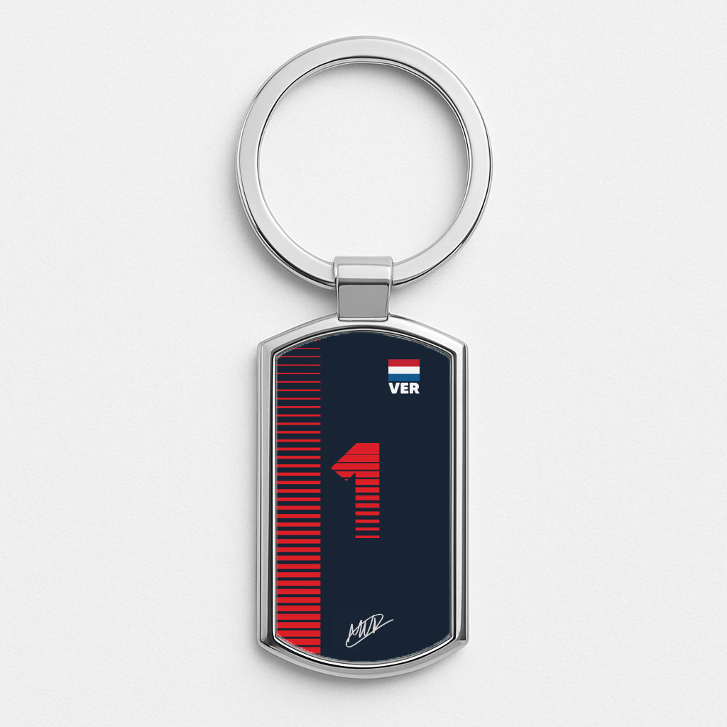 Verstappen - F1 Silver Keyring