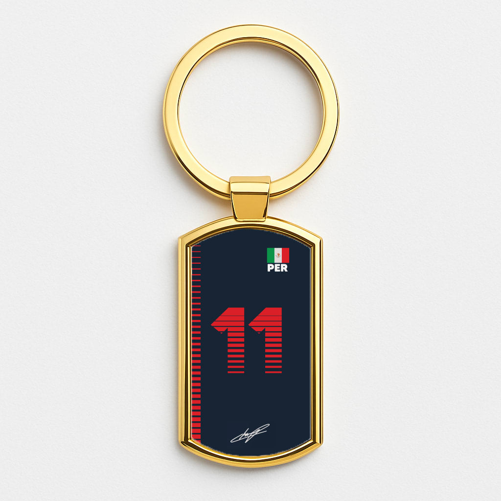 Perez - F1 Gold Keyring