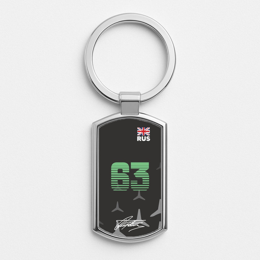Russell - F1 Silver Keyring