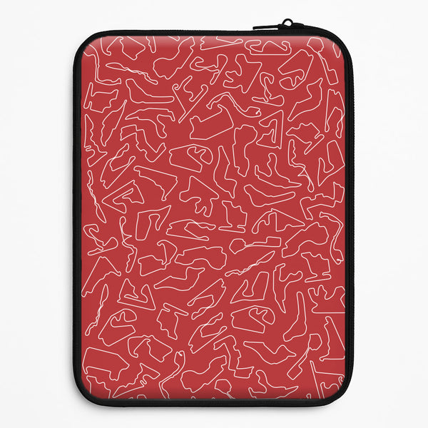 Track Outlines Red Universal Laptop Sleeve