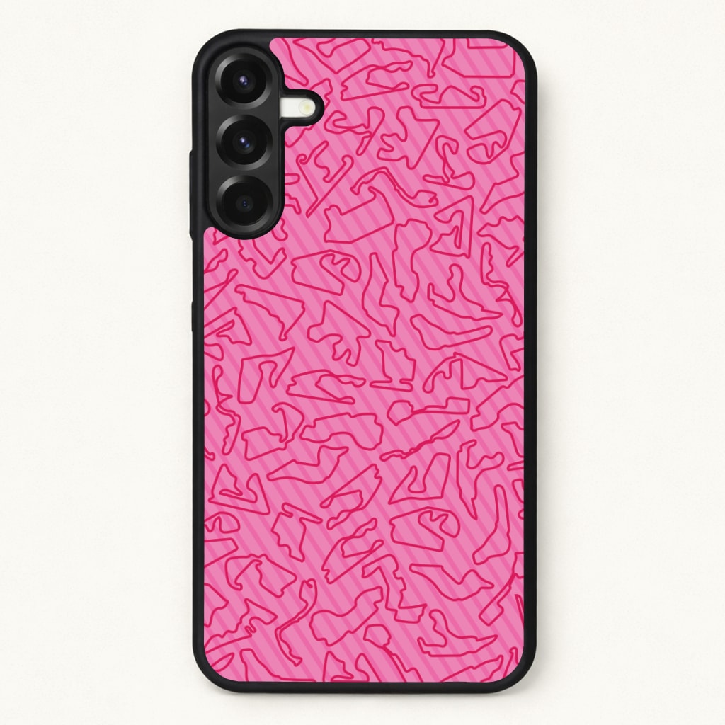Track Outlines Pink Phone Case for Galaxy A57