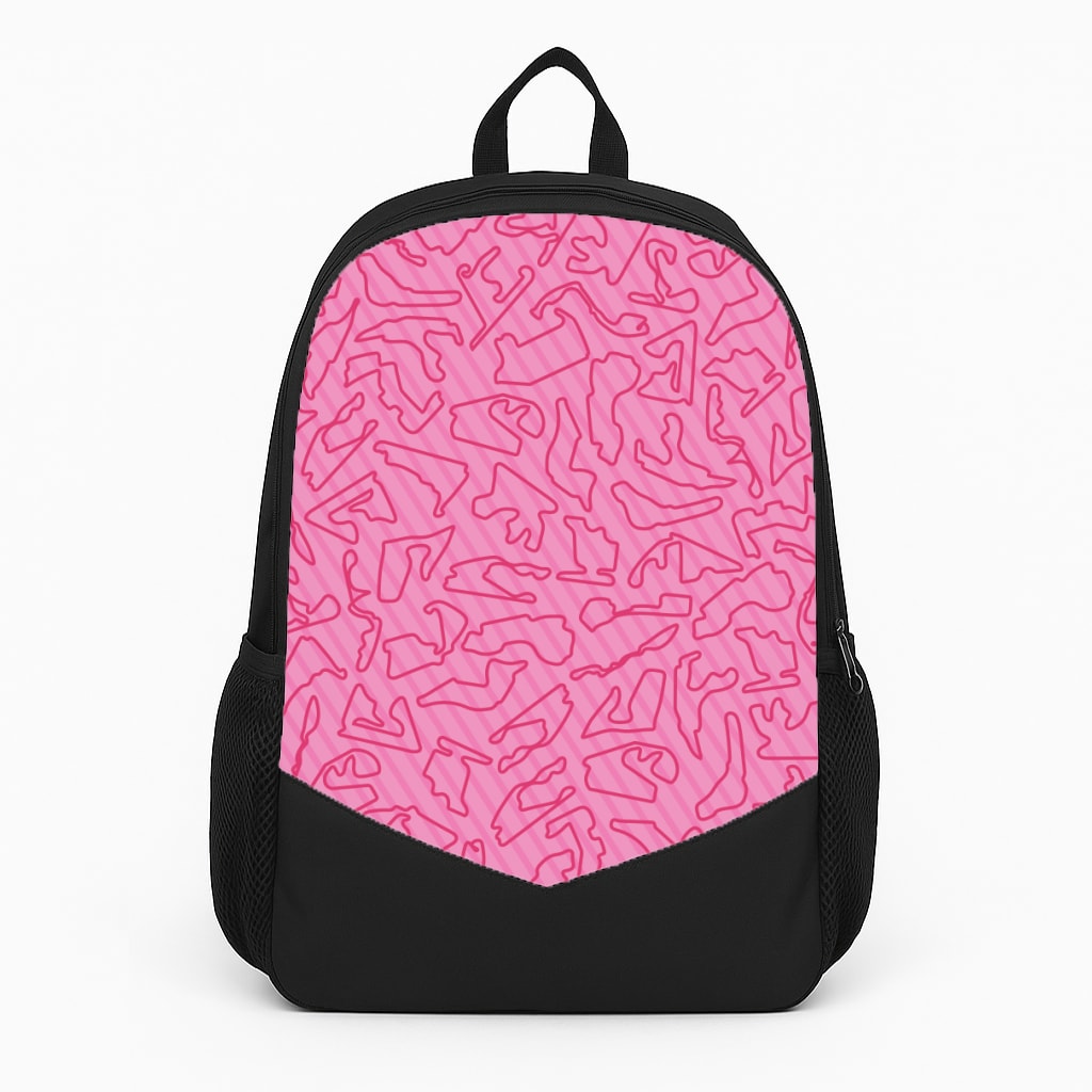 Track Outlines Pink Large Backpack