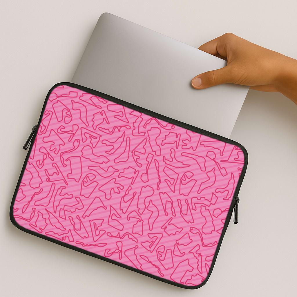 Track Outlines Pink MacBook Case