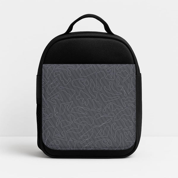 Track Outlines Gray Insulated Lunchbox