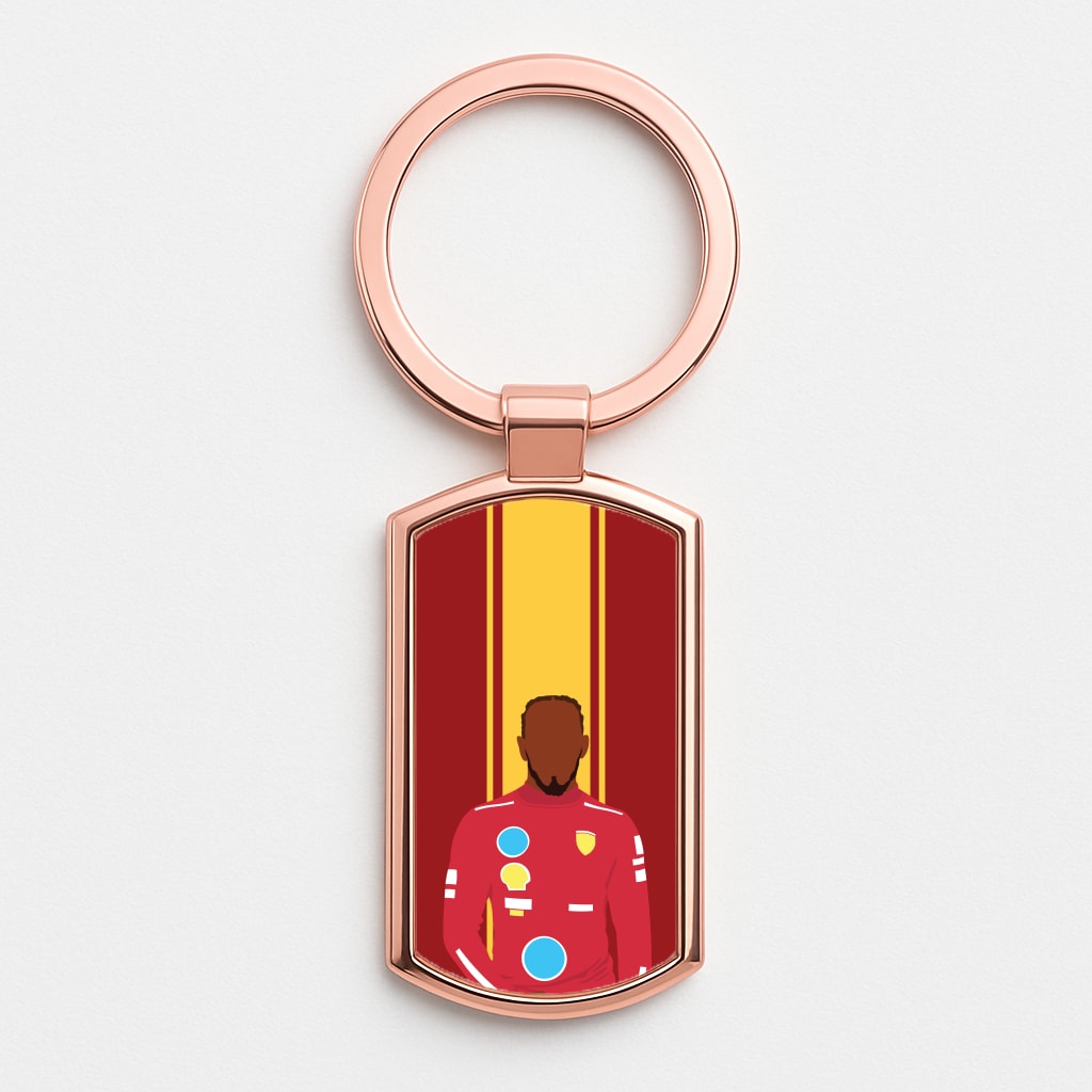 Hamilton In Red Rose Gold Keyring