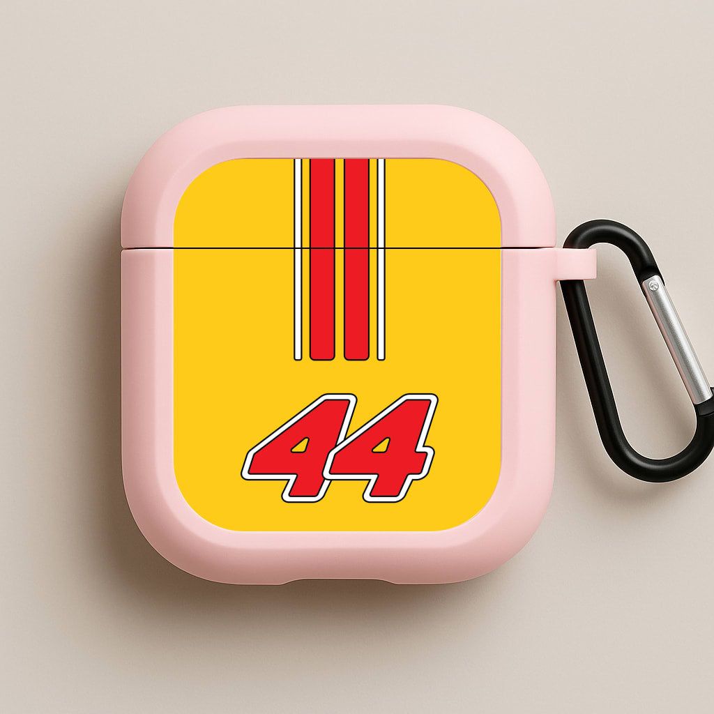 Retro Yellow And Red Hamilton Pink AirPods Case