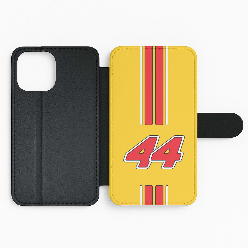 Retro Yellow And Red Hamilton Flip Phone Case