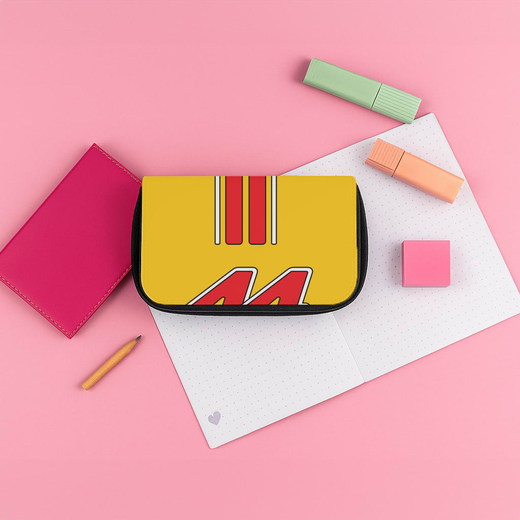 Retro Yellow And Red Hamilton Pencil Case