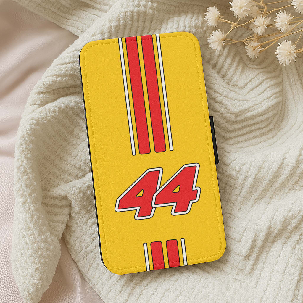 Retro Yellow And Red Hamilton Wallet Phone Case