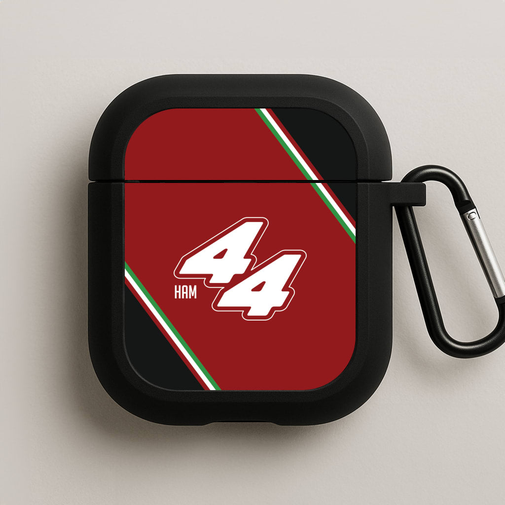 Dark Red Retro 44 AirPods Case