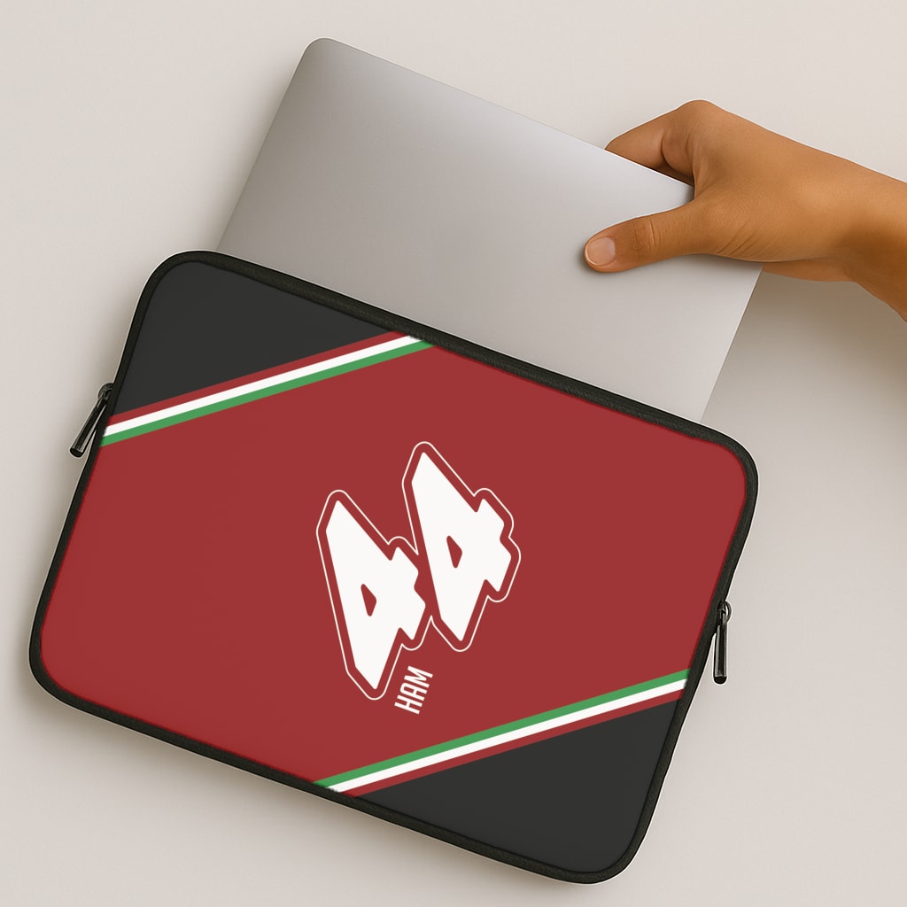 Dark Red Retro 44 MacBook Case