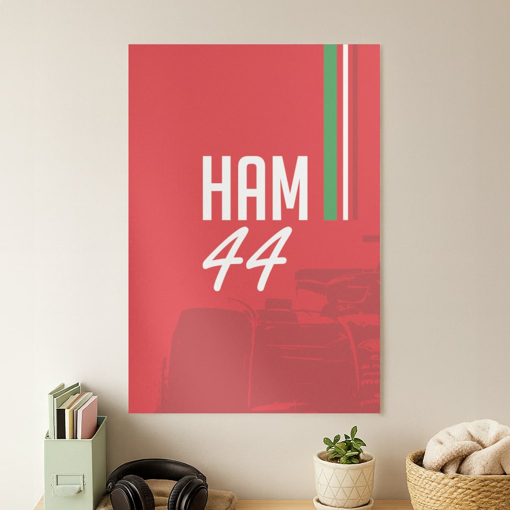 Dark Red Hamilton 44 Poster