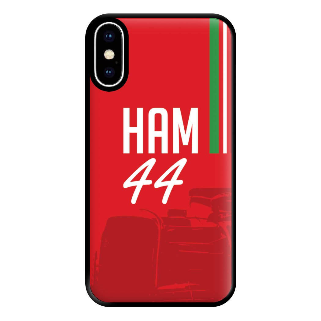 Dark Red Hamilton 44 Phone Case for iPhone XS Max