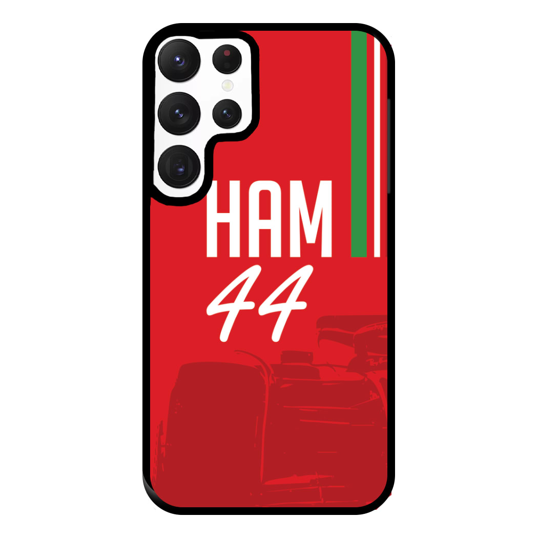 Dark Red Hamilton 44 Phone Case for Galaxy S22 Ultra