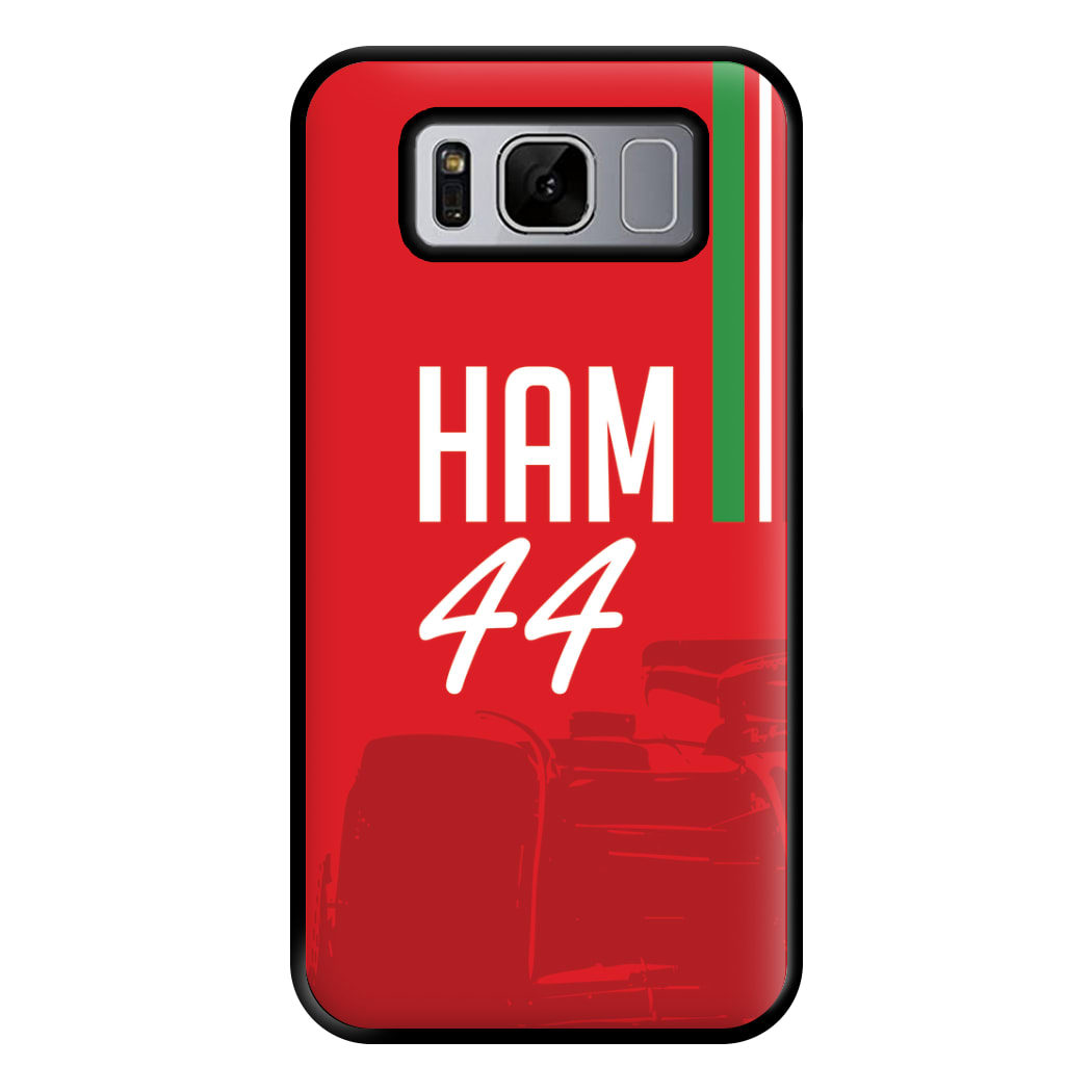 Dark Red Hamilton 44 Phone Case for Galaxy S8 Plus