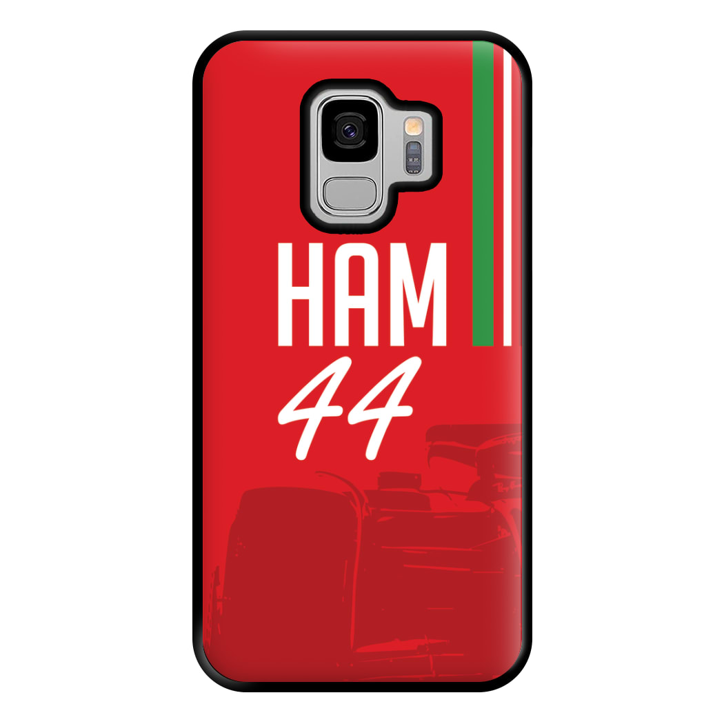 Dark Red Hamilton 44 Phone Case for Galaxy S9 Plus