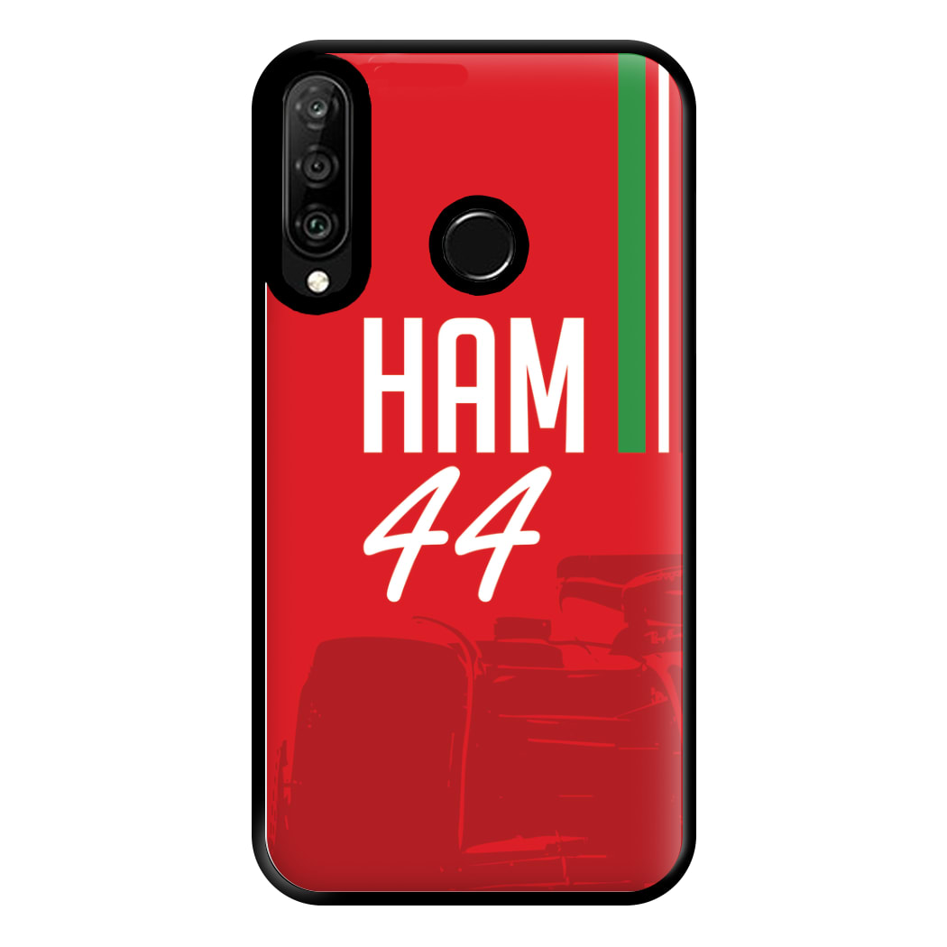 Dark Red Hamilton 44 Phone Case for Huawei P30 Lite