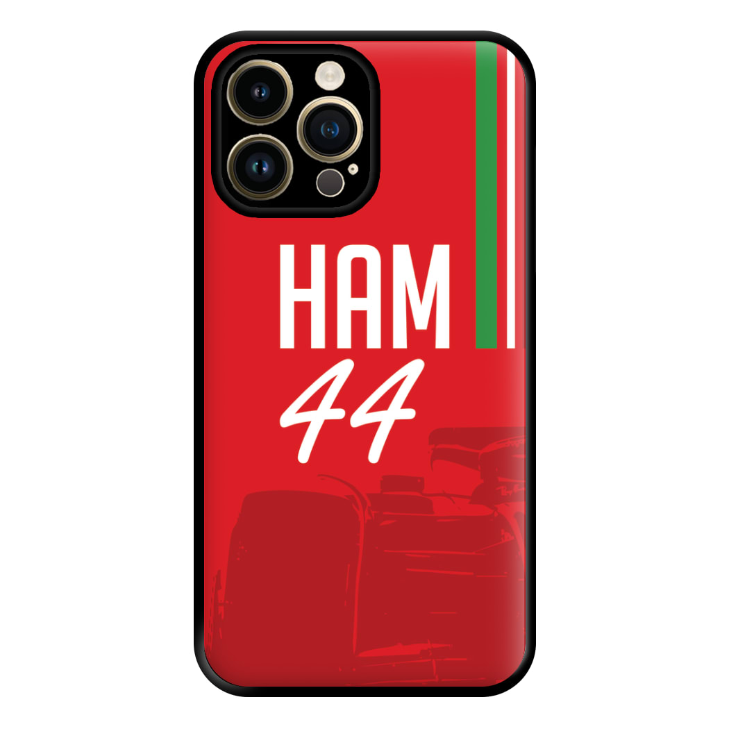 Dark Red Hamilton 44 Phone Case for iPhone 14 Pro Max