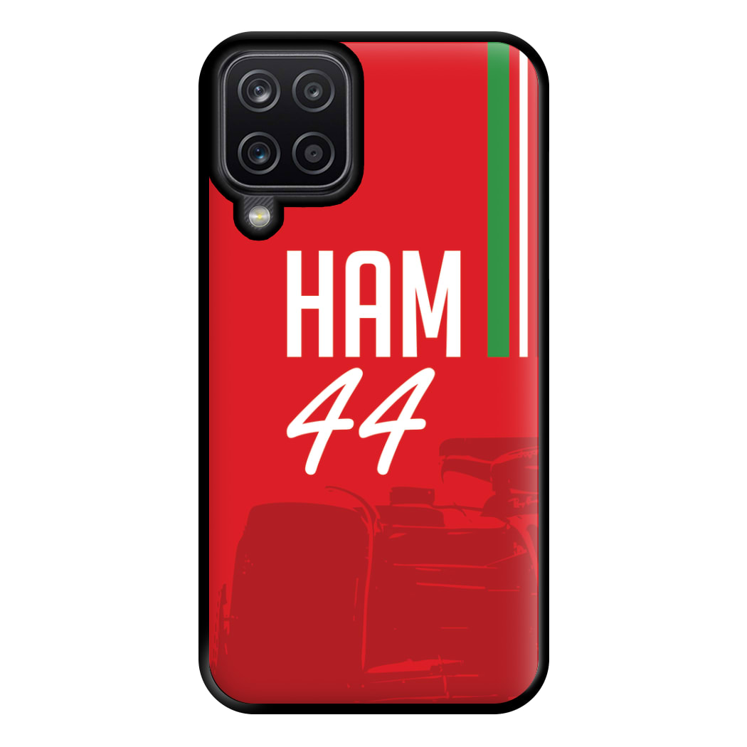 Dark Red Hamilton 44 Phone Case for Galaxy A12
