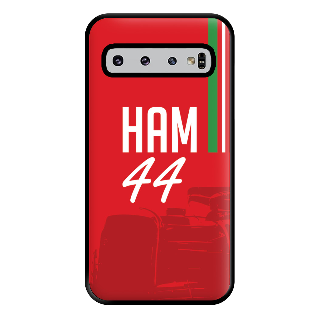 Dark Red Hamilton 44 Phone Case for Galaxy S10 Plus