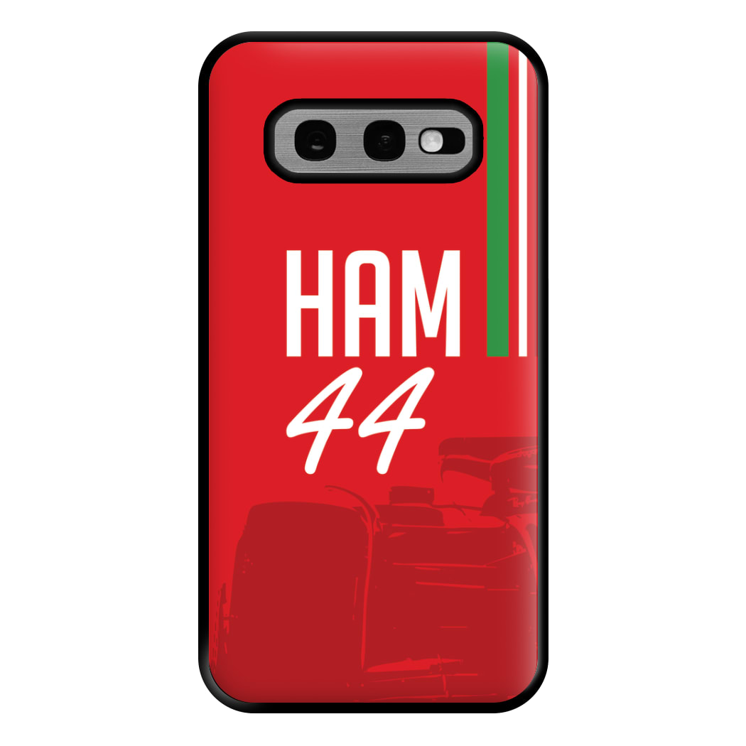 Dark Red Hamilton 44 Phone Case for Galaxy S10e
