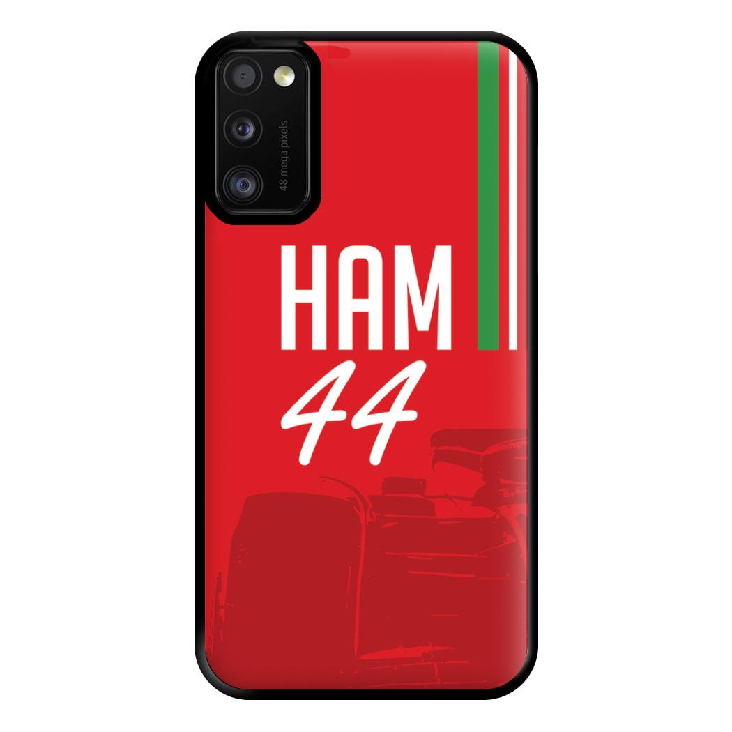 Dark Red Hamilton 44 Phone Case for Galaxy A41