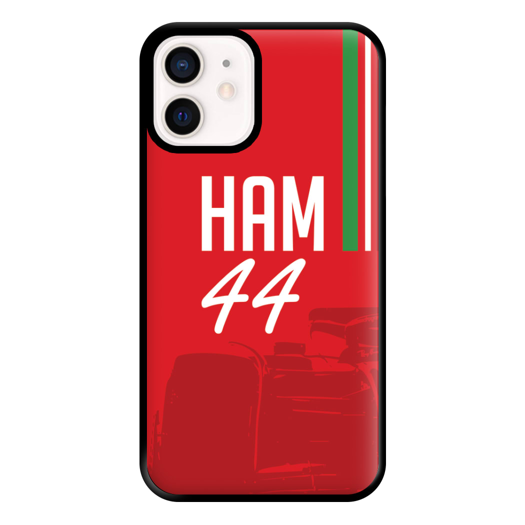 Dark Red Hamilton 44 Phone Case for iPhone 13 Mini