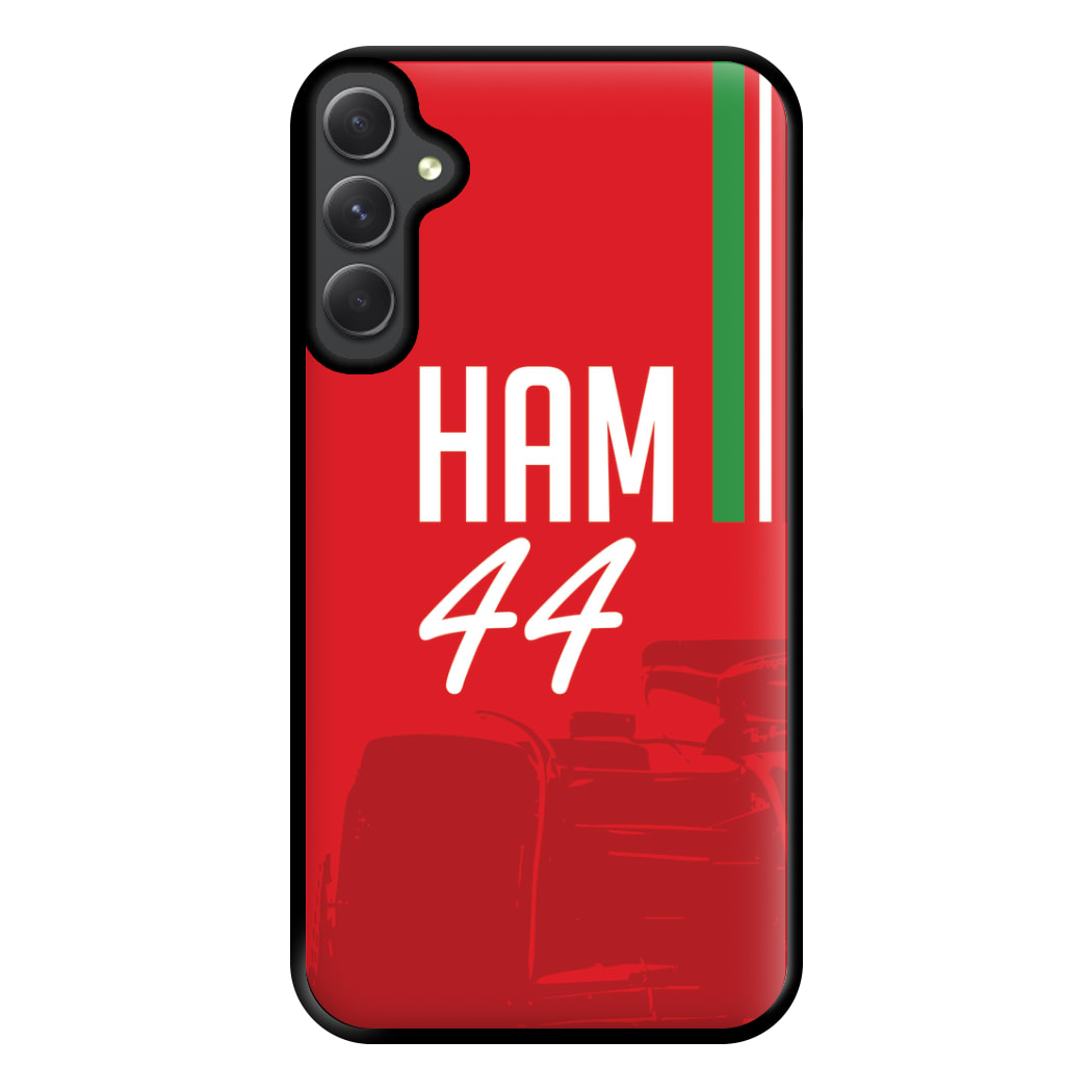 Dark Red Hamilton 44 Phone Case for Galaxy A34