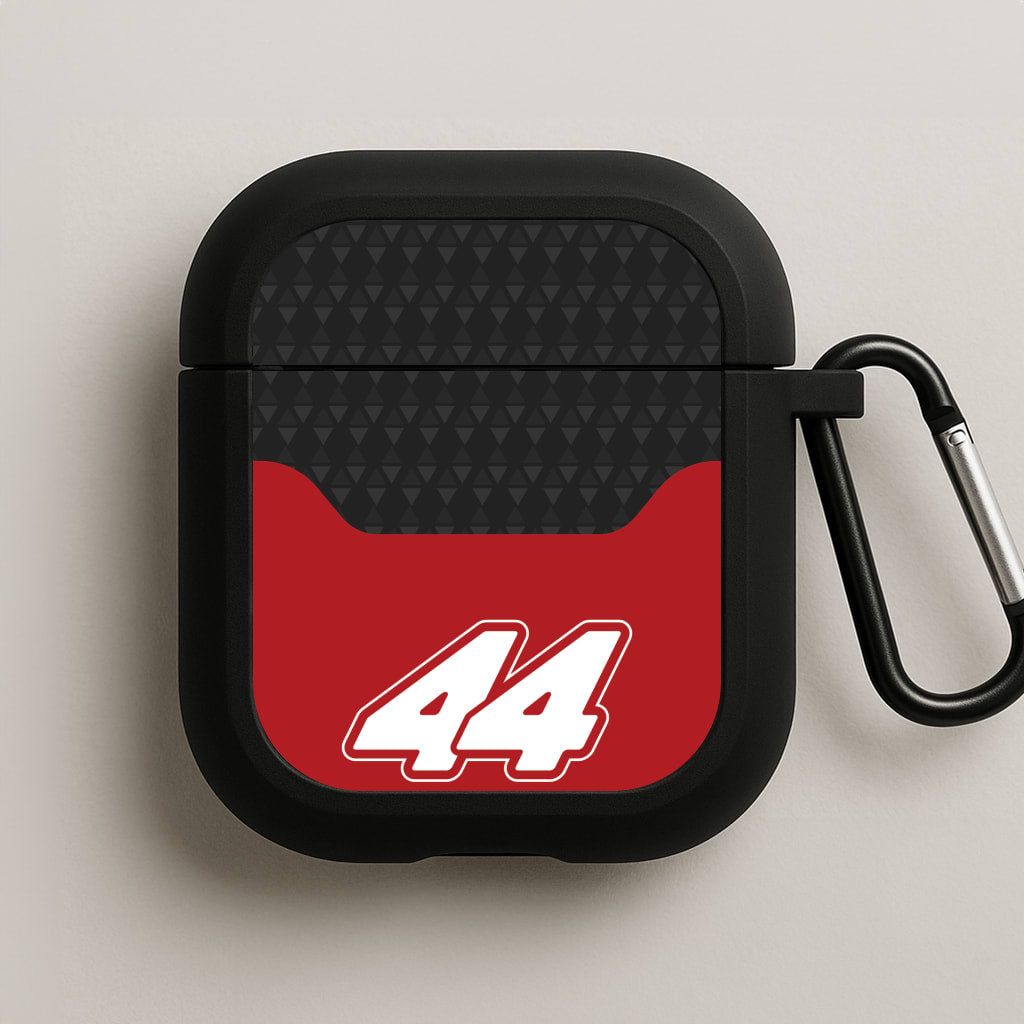 Red And Gray 44 AirPods Case