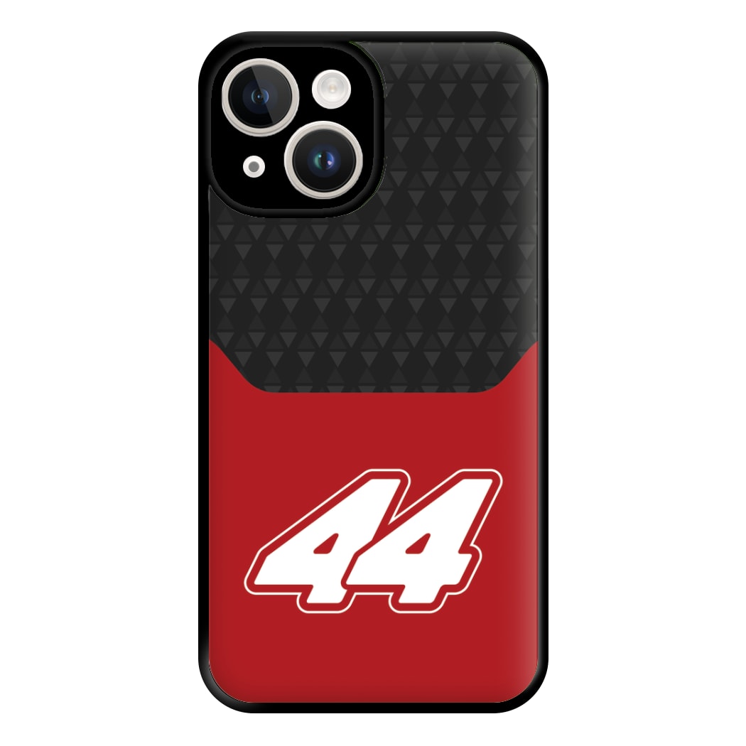 Red And Gray 44 Phone Case for iPhone 14