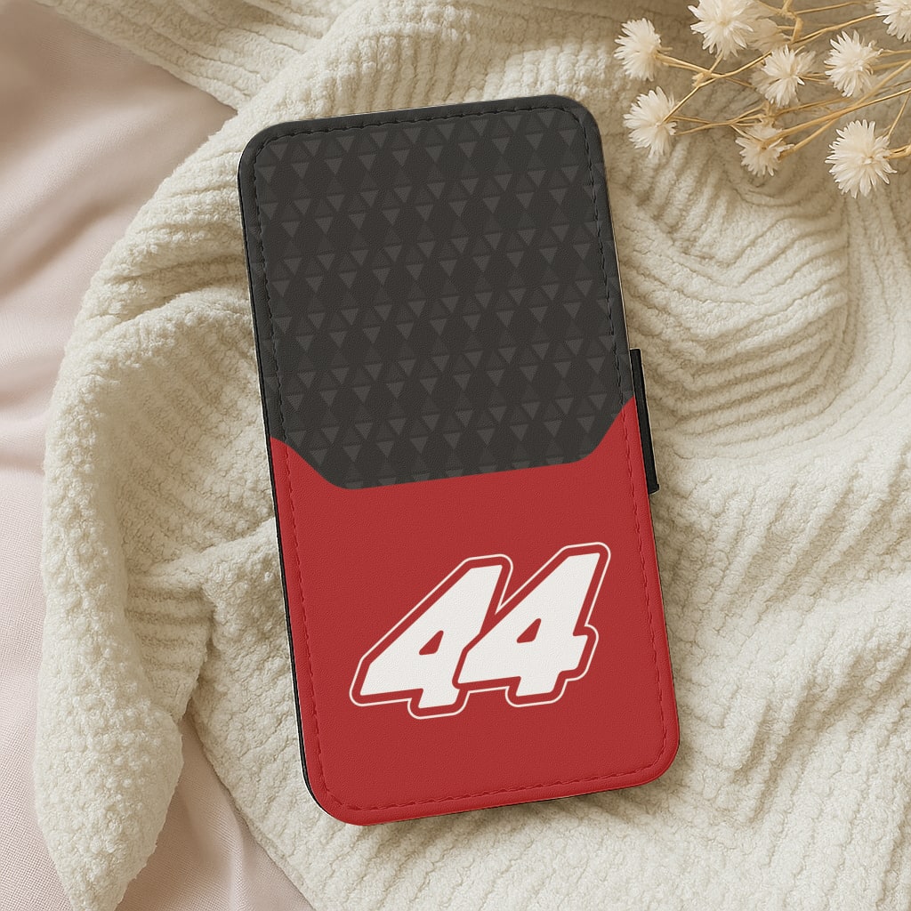 Red And Gray 44 Wallet Phone Case