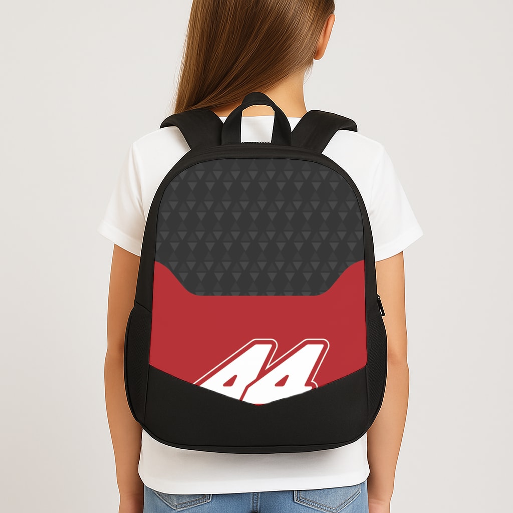 Red And Gray 44 School Bag