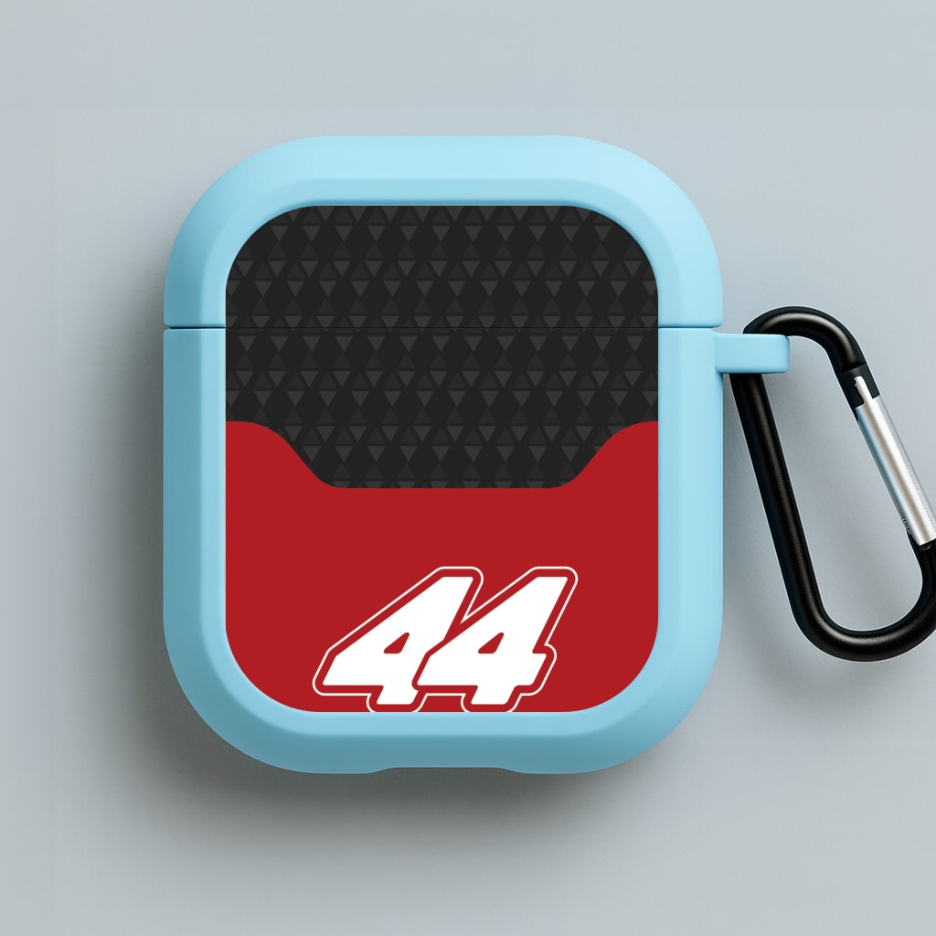 Red And Gray 44 Blue AirPods Case