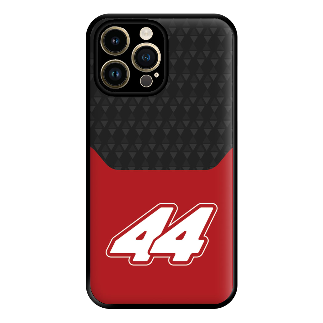 Red And Gray 44 Phone Case for iPhone 14 Pro Max